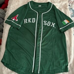 size M red sox jersey. Irish themed